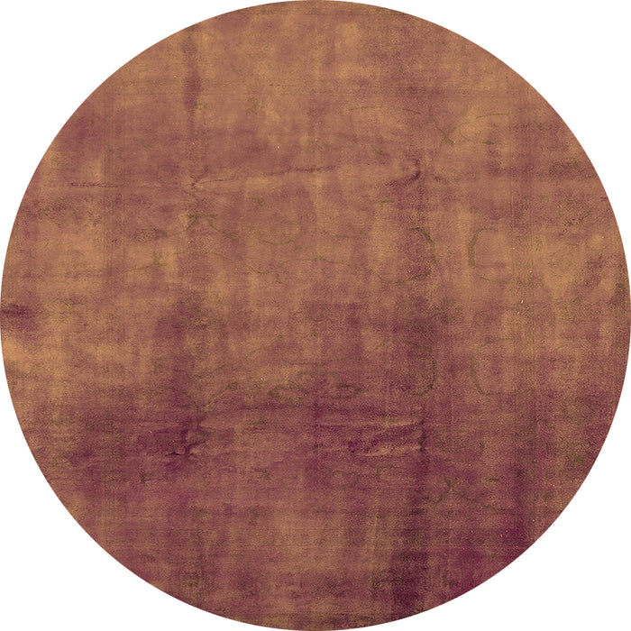 Round Oriental Orange Industrial Rug, urb3256org