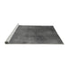 Sideview of Machine Washable Oriental Gray Industrial Rug, wshurb3256gry