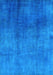 Machine Washable Oriental Light Blue Industrial Rug, wshurb3256lblu
