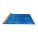 Sideview of Machine Washable Oriental Light Blue Industrial Rug, wshurb3256lblu