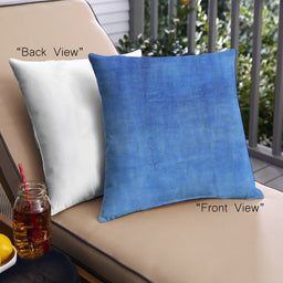 Front View of Mid-Century Modern Urban Square Neon Blue Throw Pillow, 18 inch by 18 inch, pwurb3256
