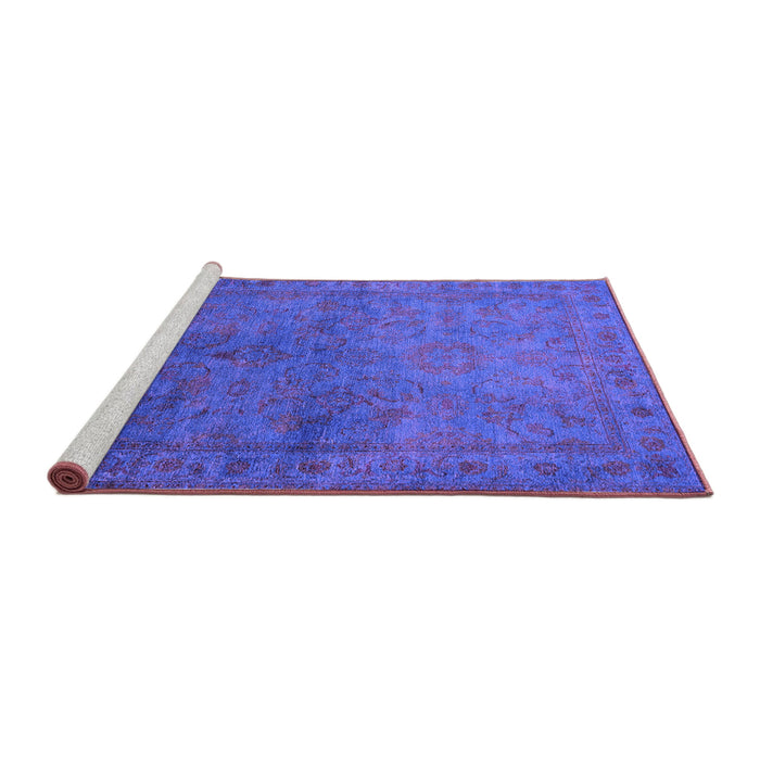 Sideview of Machine Washable Oriental Purple Industrial Area Rugs, wshurb3257pur