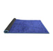 Sideview of Oriental Blue Industrial Rug, urb3257blu