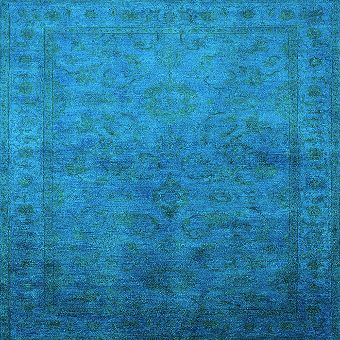 Square Oriental Light Blue Industrial Rug, urb3257lblu