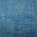 Square Mid-Century Modern Blue Ivy Blue Oriental Rug, urb3257