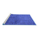 Sideview of Machine Washable Oriental Blue Industrial Rug, wshurb3257blu