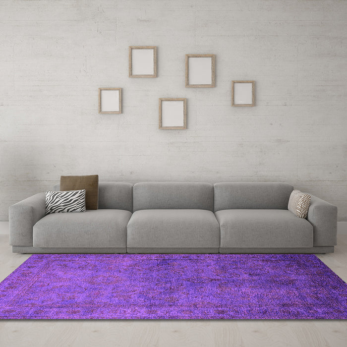 Machine Washable Oriental Pink Industrial Rug in a Living Room, wshurb3257pnk