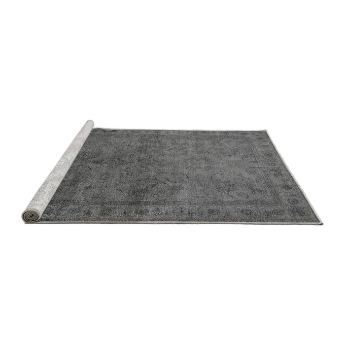 Sideview of Machine Washable Oriental Gray Industrial Rug, wshurb3257gry