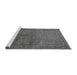 Sideview of Machine Washable Oriental Gray Industrial Rug, wshurb3257gry