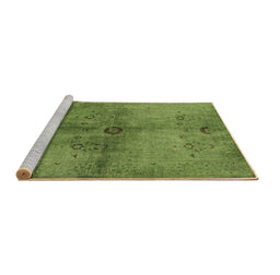 Sideview of Machine Washable Oriental Brown Industrial Rug, wshurb3258brn