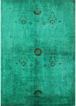 Mid-Century Modern Jade Green Oriental Rug, urb3258