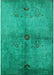 Mid-Century Modern Jade Green Oriental Rug, urb3258