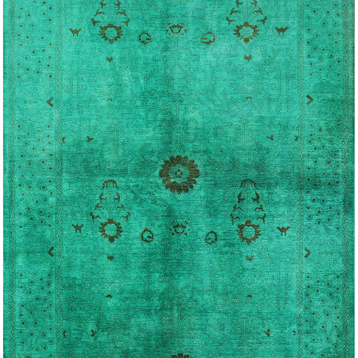 Mid-Century Modern Jade Green Oriental Rug, urb3258