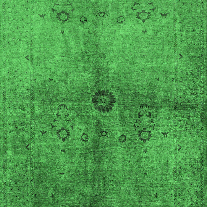 Machine Washable Oriental Emerald Green Industrial Area Rugs, wshurb3258emgrn