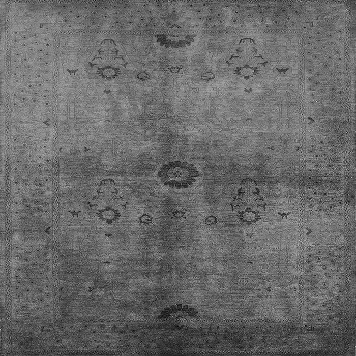 Square Machine Washable Oriental Gray Industrial Rug, wshurb3258gry