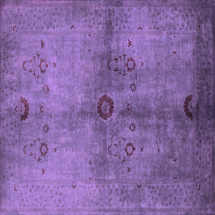 Square Machine Washable Oriental Pink Industrial Rug, wshurb3258pnk