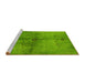 Sideview of Machine Washable Oriental Yellow Industrial Rug, wshurb3258yw