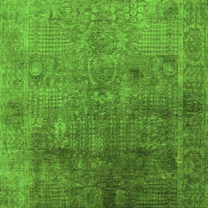 Machine Washable Oriental Green Industrial Area Rugs, wshurb3259grn
