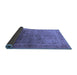 Sideview of Oriental Blue Industrial Rug, urb3259blu