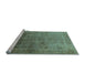 Sideview of Machine Washable Oriental Light Blue Industrial Rug, wshurb3259lblu