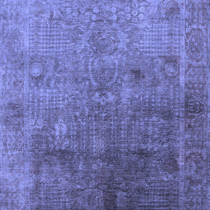 Machine Washable Oriental Blue Industrial Rug, wshurb3259blu