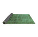 Sideview of Oriental Turquoise Industrial Rug, urb3259turq