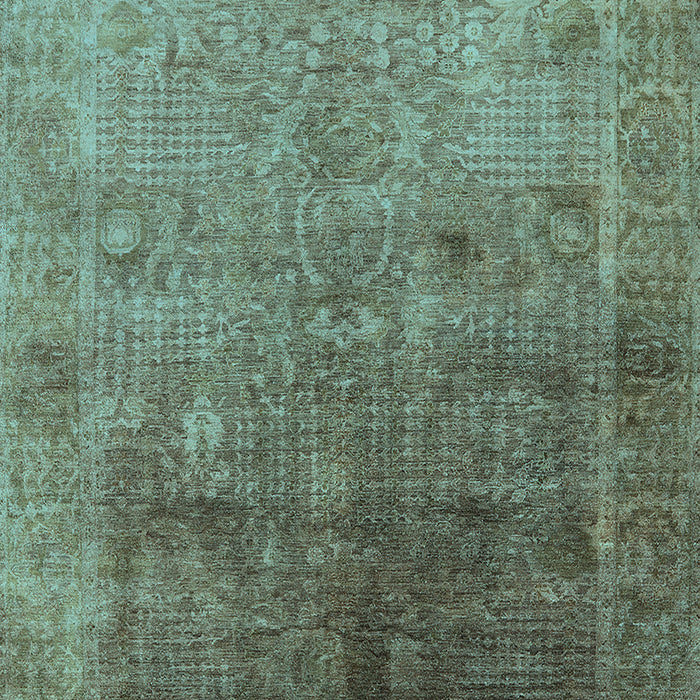 Machine Washable Oriental Light Blue Industrial Rug, wshurb3259lblu