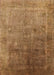 Mid-Century Modern Mahogany Brown Oriental Rug, urb3259