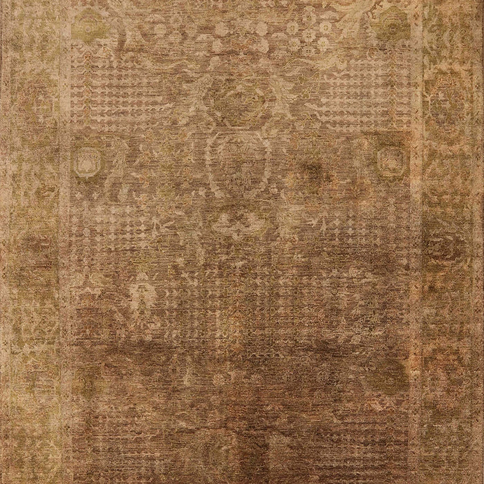 Mid-Century Modern Mahogany Brown Oriental Rug, urb3259