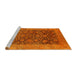 Sideview of Machine Washable Industrial Modern Neon Orange Rug, wshurb3260