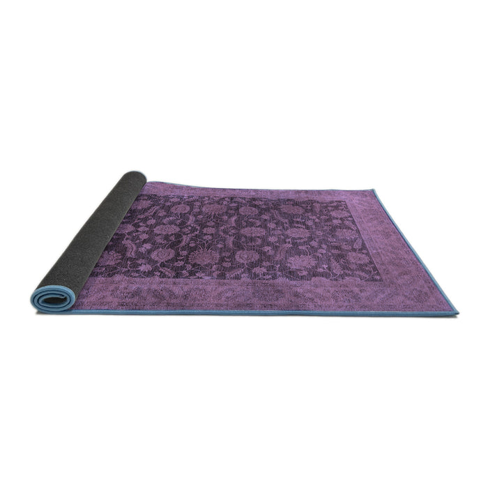 Sideview of Oriental Blue Industrial Rug, urb3260blu