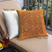 Front View of Mid-Century Modern Urban Square Neon Orange Throw Pillow, 18 inch by 18 inch, pwurb3260