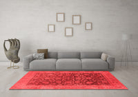 Machine Washable Oriental Red Industrial Rug, wshurb3260red