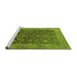 Sideview of Machine Washable Oriental Green Industrial Area Rugs, wshurb3260grn