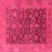 Square Oriental Pink Industrial Rug, urb3260pnk