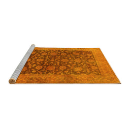 Sideview of Machine Washable Oriental Yellow Industrial Rug, wshurb3260yw