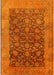 Machine Washable Industrial Modern Neon Orange Rug, wshurb3260