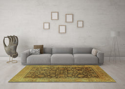 Machine Washable Oriental Light Blue Industrial Rug in a Living Room, wshurb3260lblu