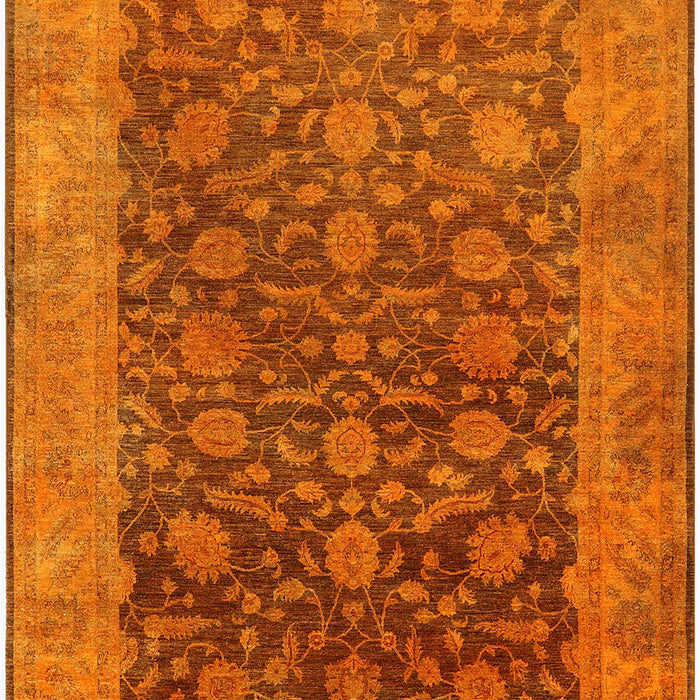 Mid-Century Modern Neon Orange Oriental Rug, urb3260