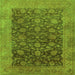 Square Oriental Green Industrial Rug, urb3260grn