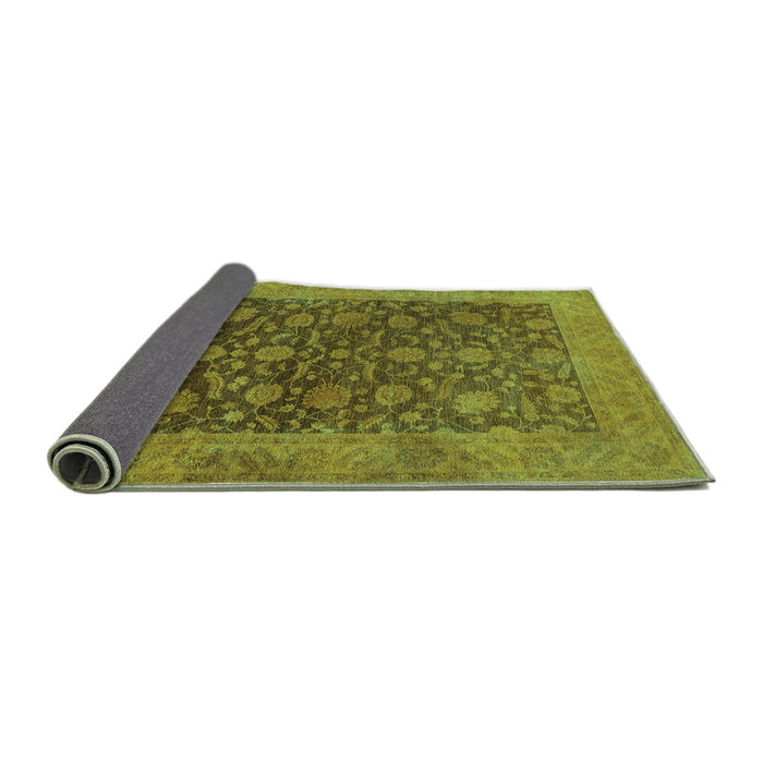Sideview of Oriental Turquoise Industrial Rug, urb3260turq