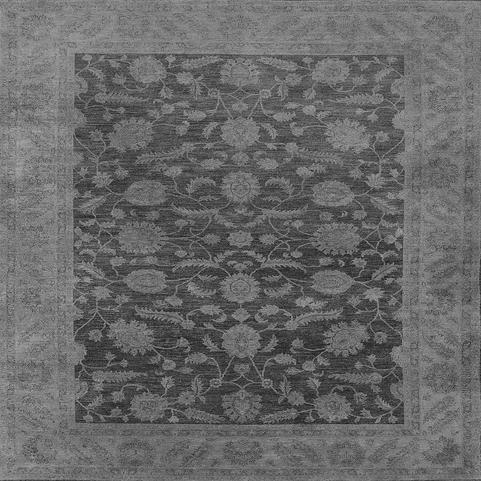 Square Machine Washable Oriental Gray Industrial Rug, wshurb3260gry