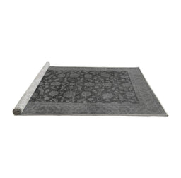 Sideview of Machine Washable Oriental Gray Industrial Rug, wshurb3260gry