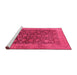Sideview of Machine Washable Oriental Pink Industrial Rug, wshurb3260pnk