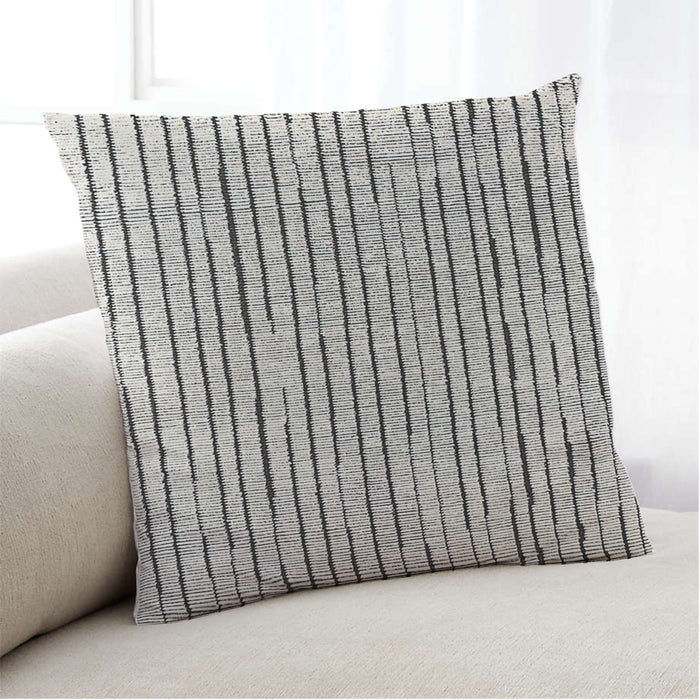 Lifestyle Image of Mid-Century Modern Urban Square Gray Throw Pillow, 18 inch by 18 inch, pwurb330