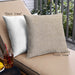 Front View of Mid-Century Modern Urban Square Desert Sand Beige Throw Pillow, 18 inch by 18 inch, pwurb336