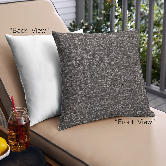 Front View of Mid-Century Modern Urban Square Midnight Gary Throw Pillow, 18 inch by 18 inch, pwurb344