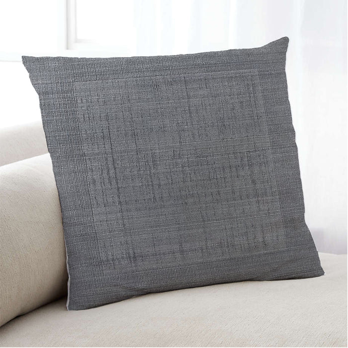 Lifestyle Image of Mid-Century Modern Urban Square Gray Throw Pillow, 18 inch by 18 inch, pwurb352