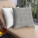 Front View of Mid-Century Modern Urban Square Sandstone Brown Throw Pillow, 18 inch by 18 inch, pwurb357