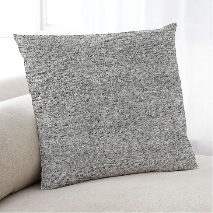 Lifestyle Image of Mid-Century Modern Urban Square Sandstone Brown Throw Pillow, 18 inch by 18 inch, pwurb357